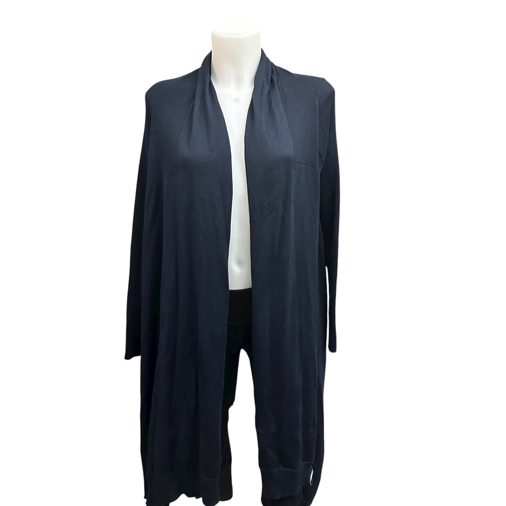 Ralph Lauren Navy Blue Open /‎ Tie Front  Cotton Knit sweater Cardigan Size M/L